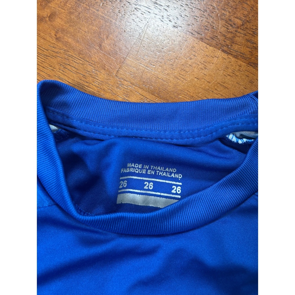 Brazil Soccer Jersey Youth 26 Blue Pele 10 Leopard Print Sleeves - Picture 4 of 11